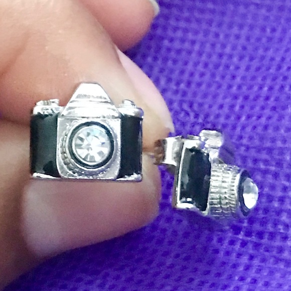 Jewelry - NWOT Sterling Silver Camera Earrings